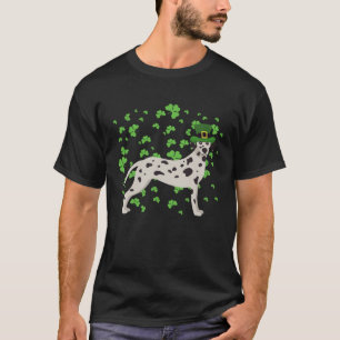 Dalmatian Dog Leprechaun Shamrock St Patricks Day T-Shirt