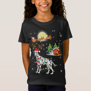 DALMATIAN Dog Light Christmas Reindeer Tree Xmas G T-Shirt