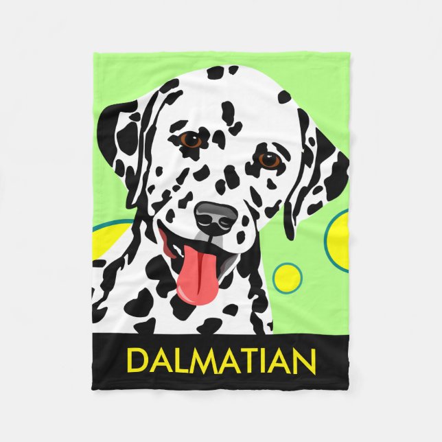 Dalmatian Dog Lover Gifts Fleece Blanket (Front)