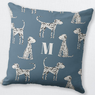 Dalmatian Dog Monogram Cushion