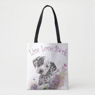 Dalmatian Dog Mum Floral Tote Bag