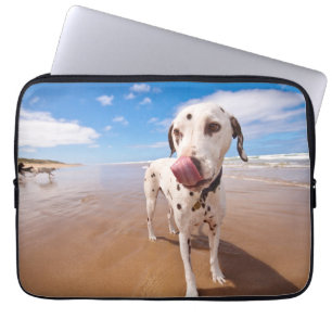 Dalmatian Dog On Beach Laptop Sleeve