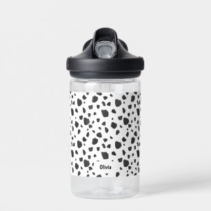 Dalmatian Dog Pattern Custom Name Water Bottle