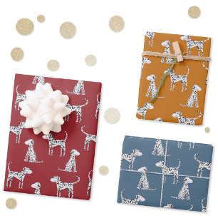Dalmatian Dog Pattern Wrapping Paper Sheet