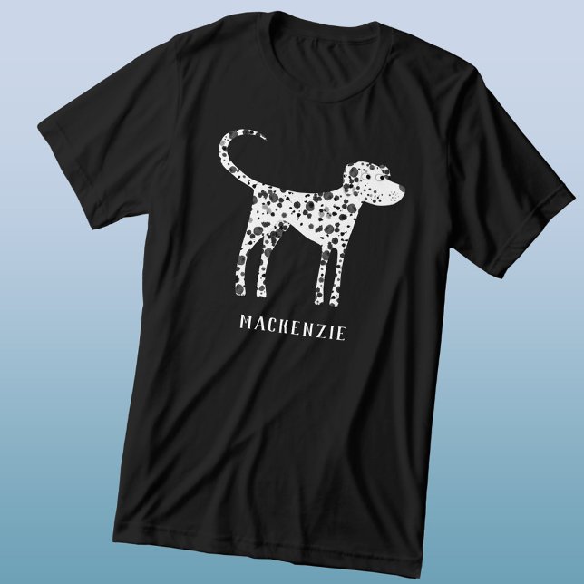 Dalmatian Dog Personalised Tri-Blend Shirt (Fun personalized custom name dalmatian dog triblend t-shirt)