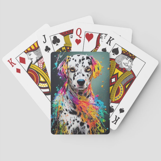 Dalmatian Dog Pet Cute Adorable Animal Companion Playing Cards (Back)