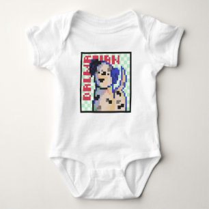 Dalmatian Dog, Pixel Art, Pixelart  Baby Bodysuit