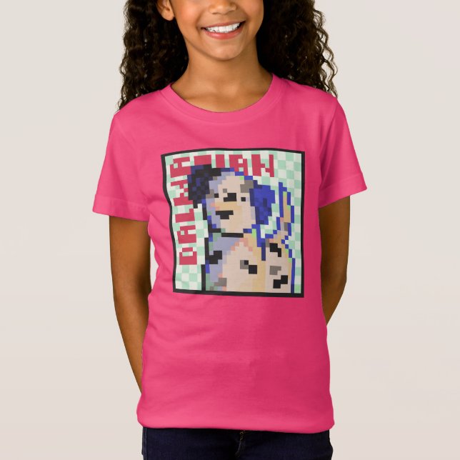 Dalmatian Dog, Pixel Art, Pixelart  T-Shirt (Front)