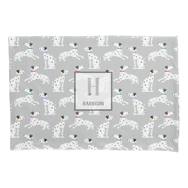 Dalmatian Dog Polka Dot Animal Watercolor Kids Pillowcase (Front)