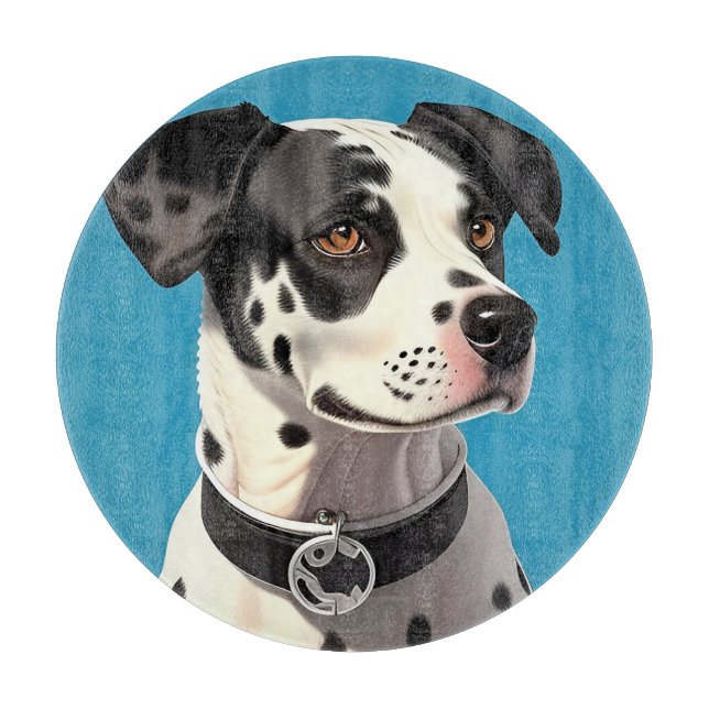 Dalmatian Dog Portrait Cutting Board (Front)