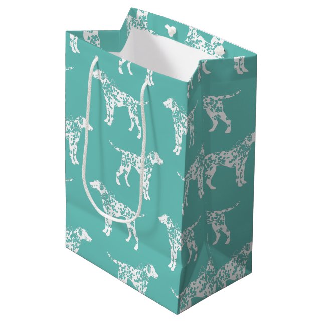 Dalmatian Dog Puppy Medium Gift Bag (Front Angled)