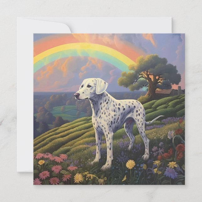 Dalmatian Dog Rainbow Bridge Custom Name Memorial (Front)