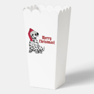 Dalmatian Dog Red Stocking Cap Merry Christmas Favour Box