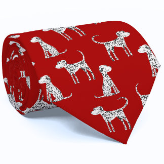 Dalmatian Dog Red Tie