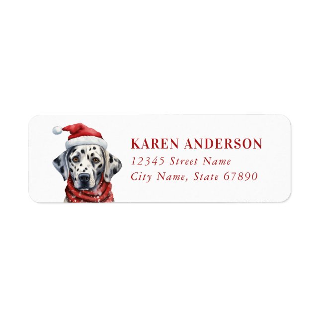Dalmatian Dog Return Address Labels (Front)
