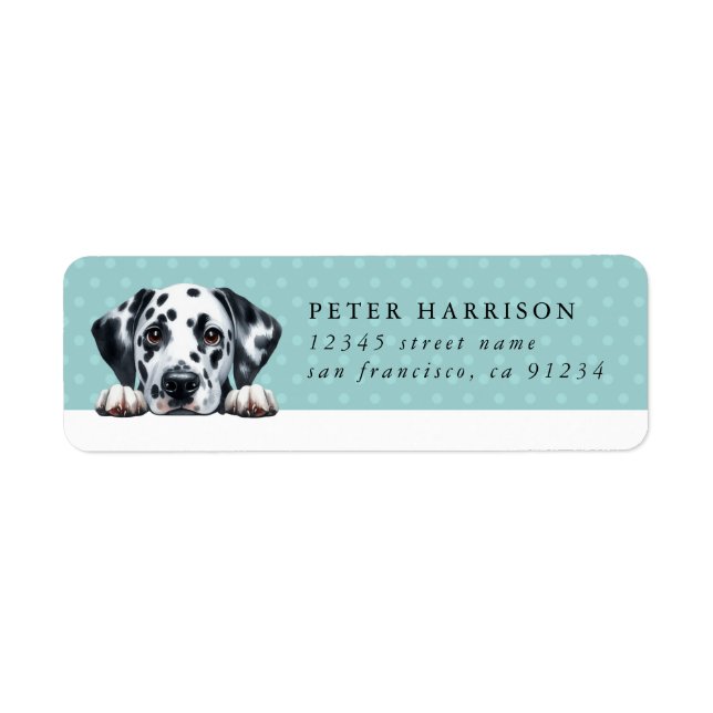Dalmatian Dog Return Address Labels (Front)