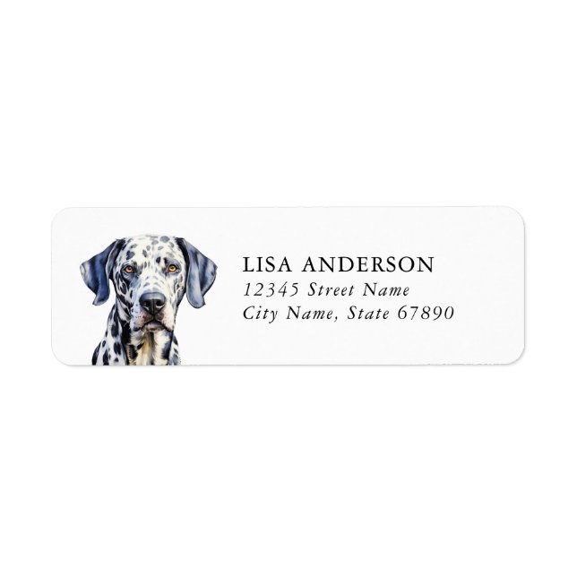 Dalmatian Dog Return Address Labels (Front)