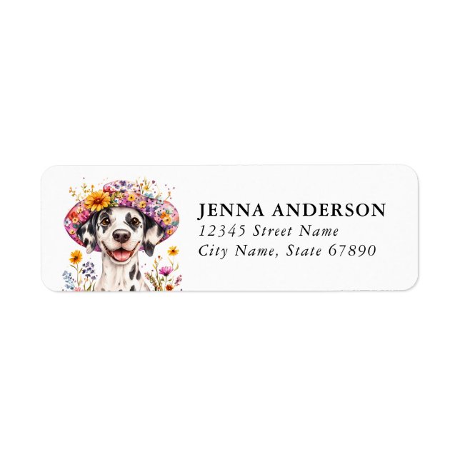 Dalmatian Dog Return Address Labels (Front)
