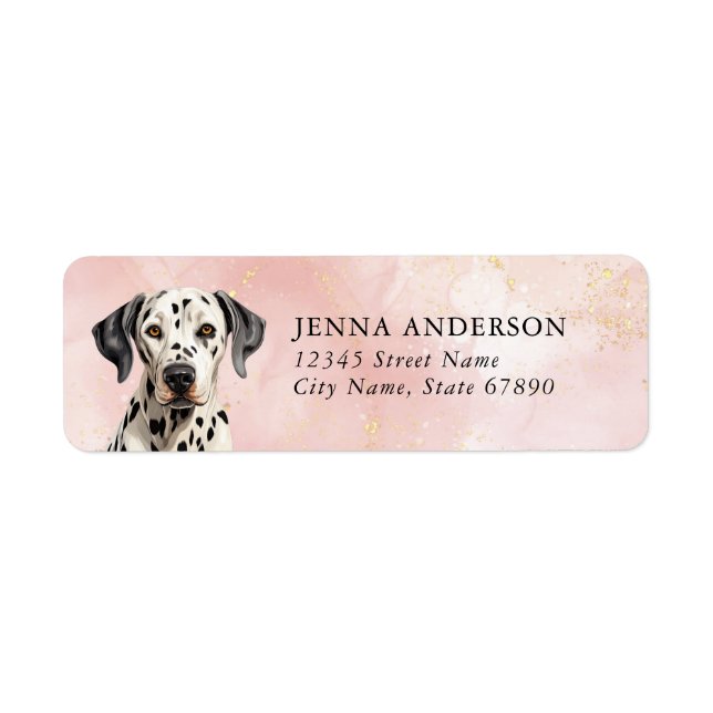 Dalmatian Dog Return Address Labels (Front)