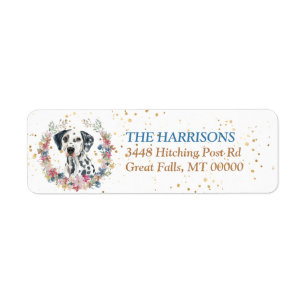 Dalmatian Dog Spring Flowers Wreath
