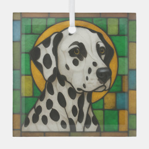 Dalmatian Dog "Stained Glass"  Glass Ornam Tree Decoration