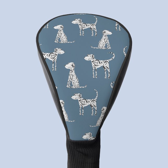 Dalmatian Dog Teal Green Golf Head Cover (Dalmatian dog pattern golf head cover)