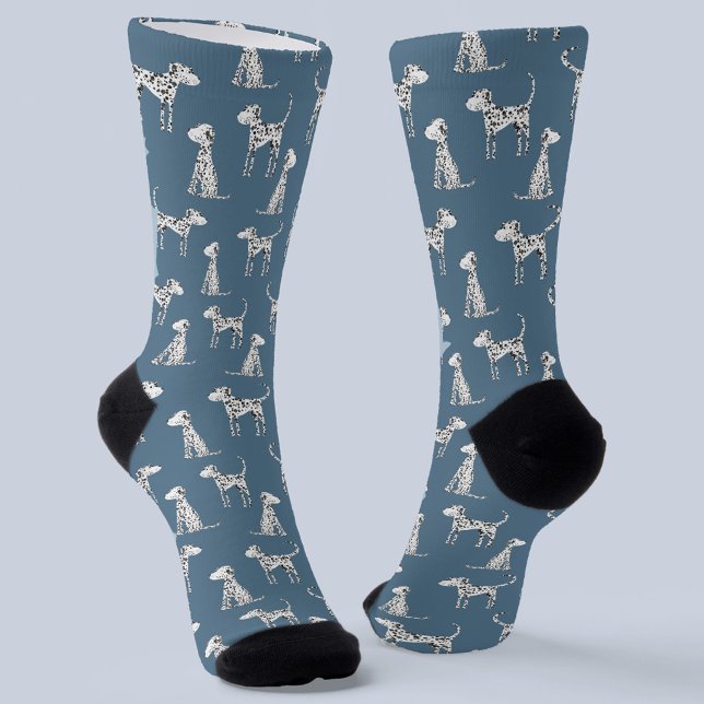 Dalmatian Dog Teal Green Socks (Creator Uploaded)
