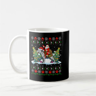 Dalmatian Dog Ugly Xmas Santa Riding Christmas 241 Coffee Mug