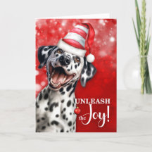 Dalmatian Dog Unleash the Joy Christmas