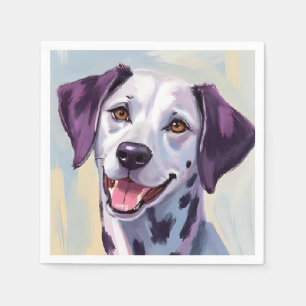 Dalmatian Dog Watercolor Pet Painting Napkin