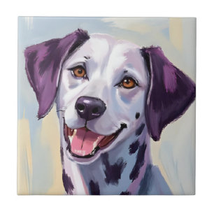 Dalmatian Dog Watercolor Pet Painting Tile