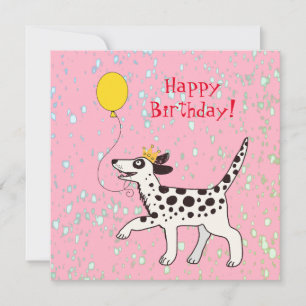 Dalmatian dog wishes happy birthday