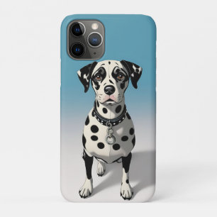 Dalmatian Dog with Black Spots and Collar iPhone 11 Pro Case