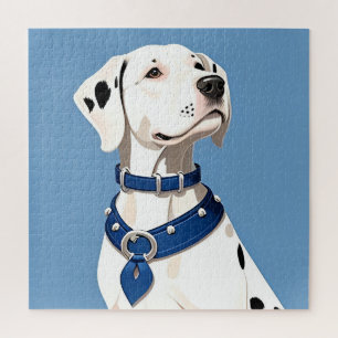 Dalmatian Dog With Blue Collar Jigsaw Puzzle