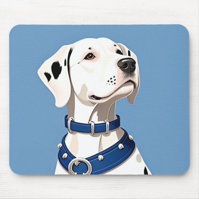 Dalmatian Dog With Blue Collar Mouse Mat (Front)