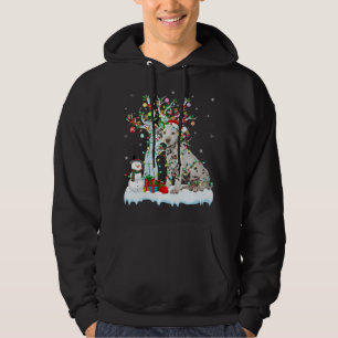 Dalmatian Dog Xmas Tree Lighting Santa Dalmatian C Hoodie