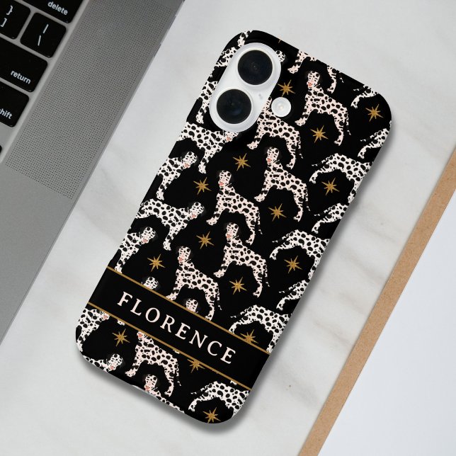 Dalmatian DogGold Stars Pattern Name Case-Mate iPhone Case (Creator Uploaded)
