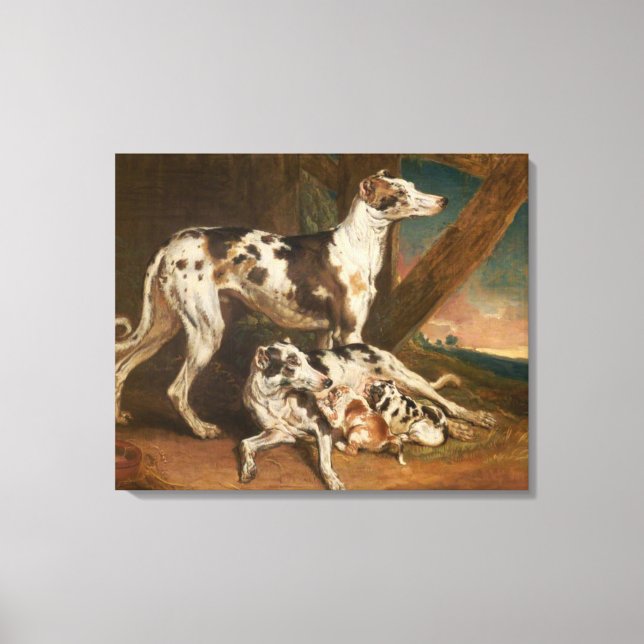 Dalmatian Dogs (by James Ward) Canvas Print (Front)