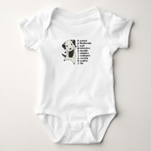 Dalmatian Dogs Characteristics Cute Dog Baby Bodysuit