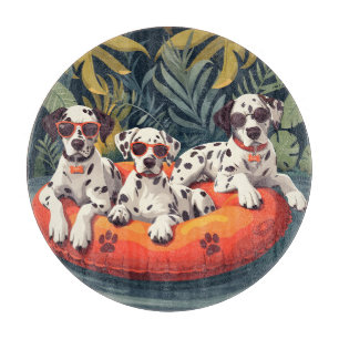 Dalmatian Dogs Summer Pineapple Pool Float Cutting Board