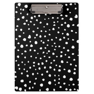 Dalmatian Dots, Dalmatian Spots, Black and White Clipboard