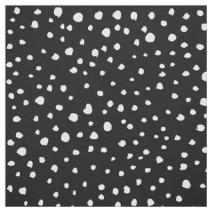 Dalmatian Dots, Dalmatian Spots, Black and White ( Fabric