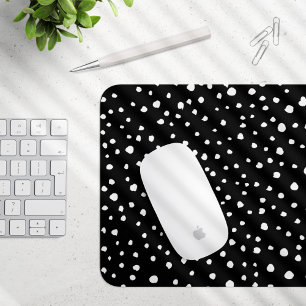 Dalmatian Dots, Dalmatian Spots, Black and White Mouse Mat