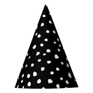 Dalmatian Dots, Dalmatian Spots, Black and White Party Hat