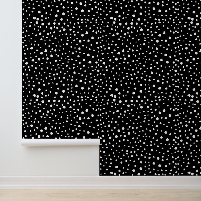 Dalmatian Dots, Dalmatian Spots, Black and White Wallpaper (Application)