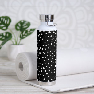 Dalmatian Dots, Dalmatian Spots, Black and White Water Bottle