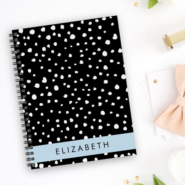 Dalmatian Dots, Spots, Black and White, Your Name Planner (Creator Uploaded)