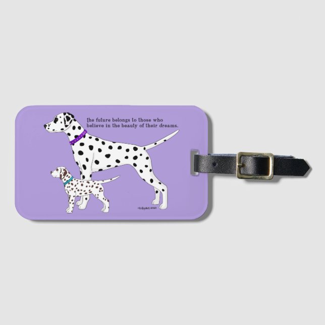 Dalmatian Dreams Luggage Tag (Front Horizontal)
