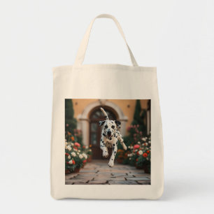 Dalmatian Elegant Grocery Tote Bag