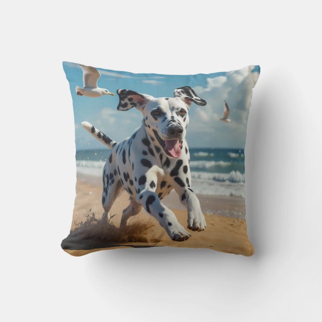 Dalmatian Elegant Throw Pillow (Front)